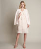 Picture of OLY NUDE SILK DRESS WITH RUFFLES